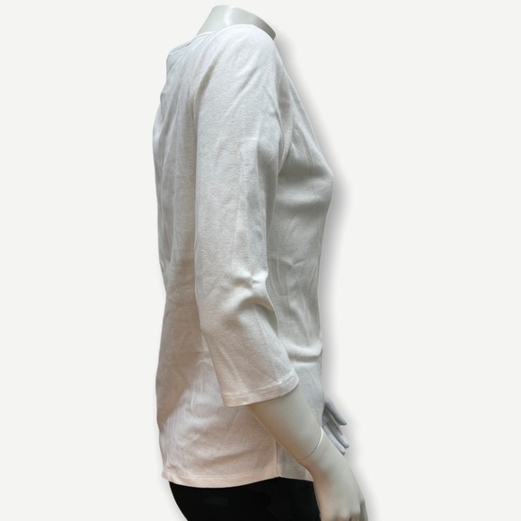 5/$20 DENIM & Co. Essentials Modern Fit Knit Top with Po - Picture 2 of 4